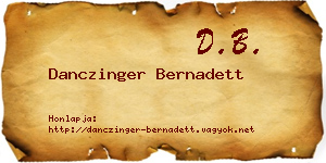 Danczinger Bernadett névjegykártya